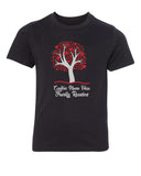 Tree w/ Heart Leaves Full Color Custom Name Family Reunion Kids T Shirts