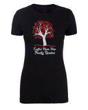Tree w/ Heart Leaves Full Color Custom Name Family Reunion Womens T Shirts