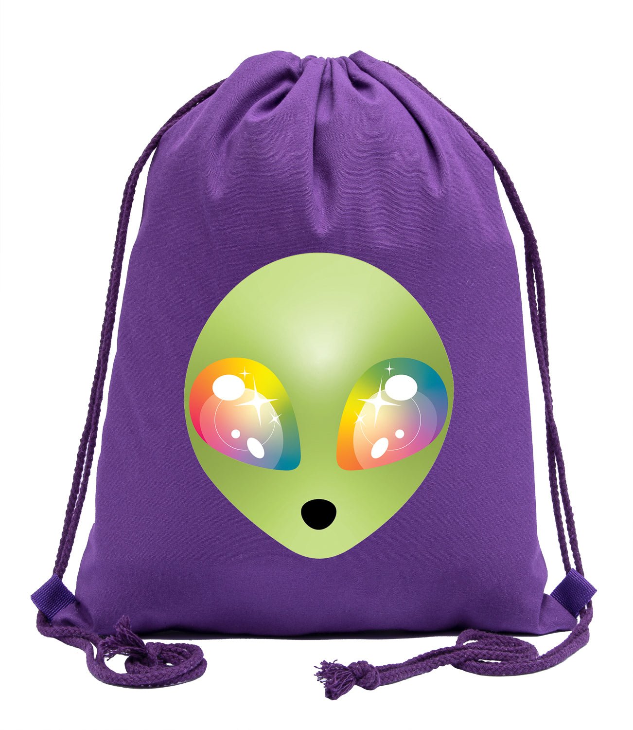 Trippy Eyed Alien Cotton Drawstring Bag - Mato & Hash