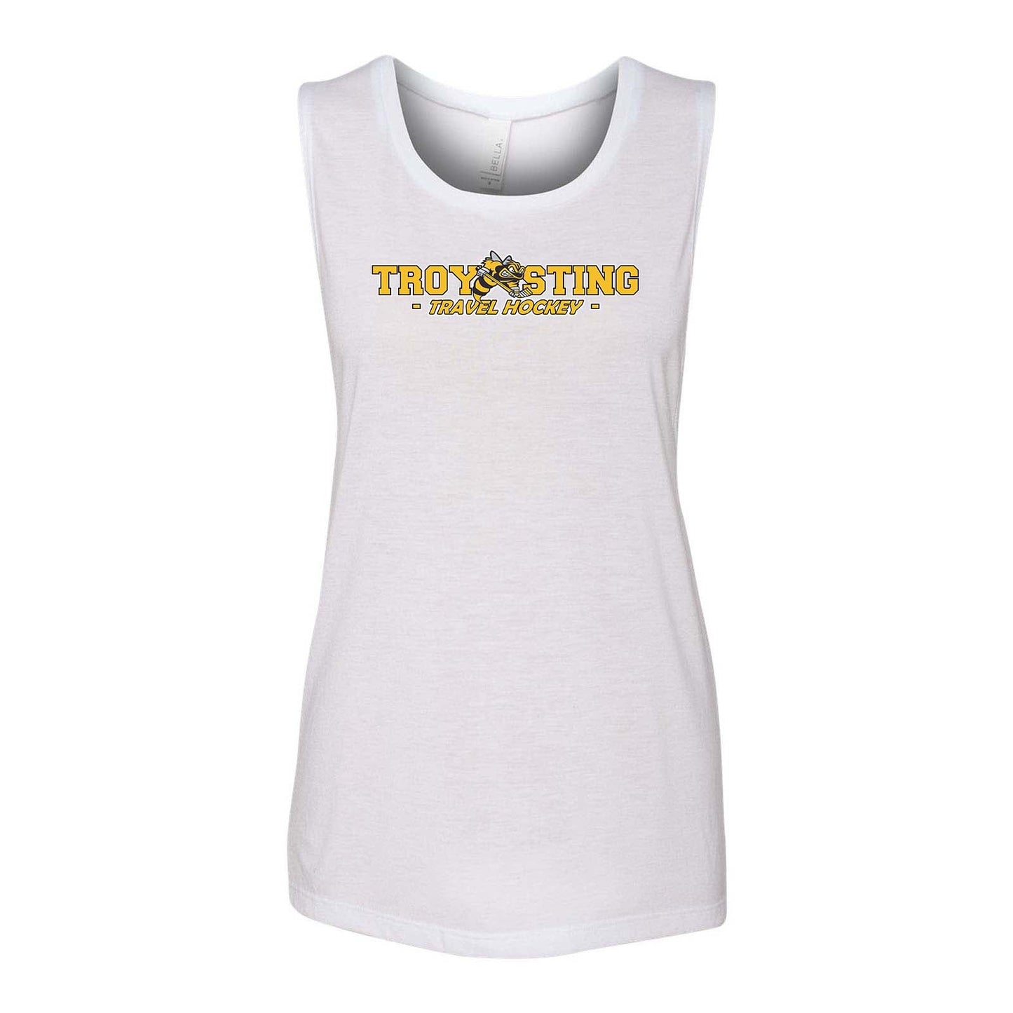 Troy Sting Women's Flowy Scoop Muscle Tank Top Embroidery - Mato & Hash
