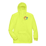 UltraClub Adult Quarter-Zip Hooded Pullover Pack-Away Jacket Embroidery - Mato & Hash