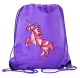 Unicorn Rearing Polyester Drawstring Bag - Mato & Hash