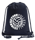 Volleyball Logo Cotton Drawstring Bag
