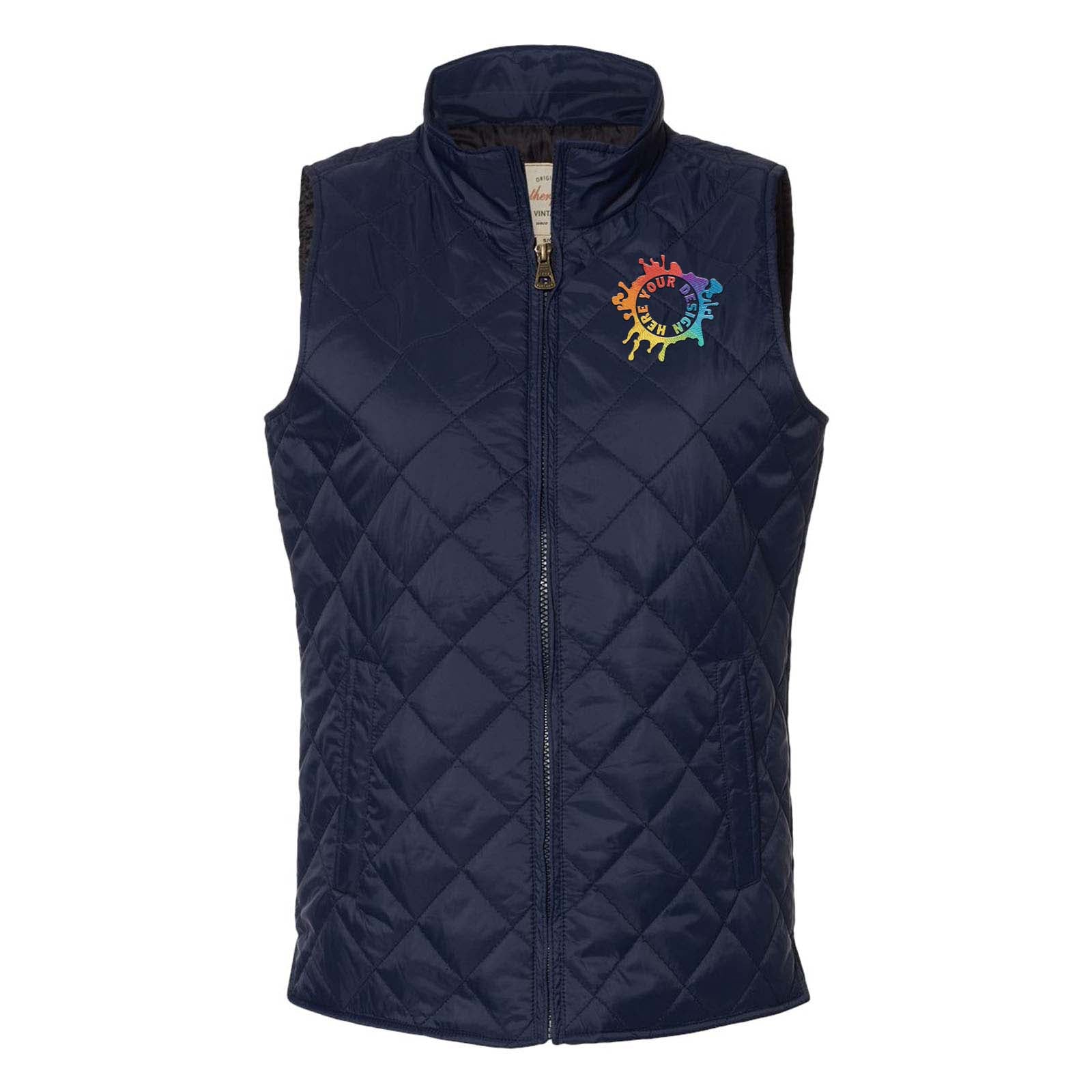 Weatherproof Women's Vintage Diamond Quilted Vest Embroidery - Mato & Hash