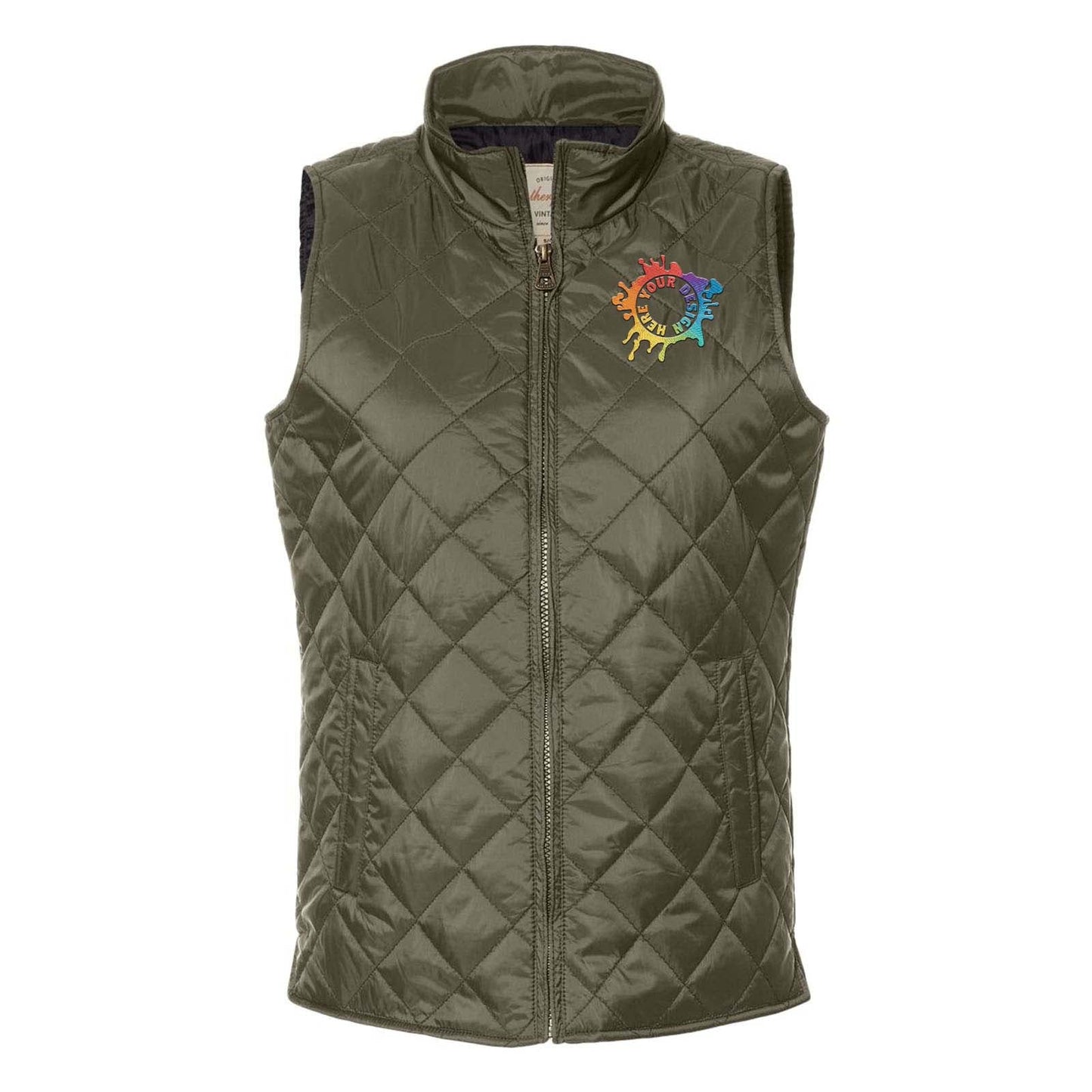 Weatherproof Women's Vintage Diamond Quilted Vest Embroidery - Mato & Hash