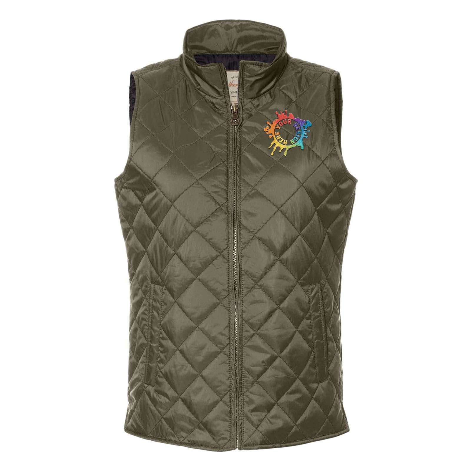 Weatherproof Women's Vintage Diamond Quilted Vest Embroidery - Mato & Hash