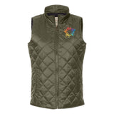 Weatherproof Women's Vintage Diamond Quilted Vest Embroidery - Mato & Hash
