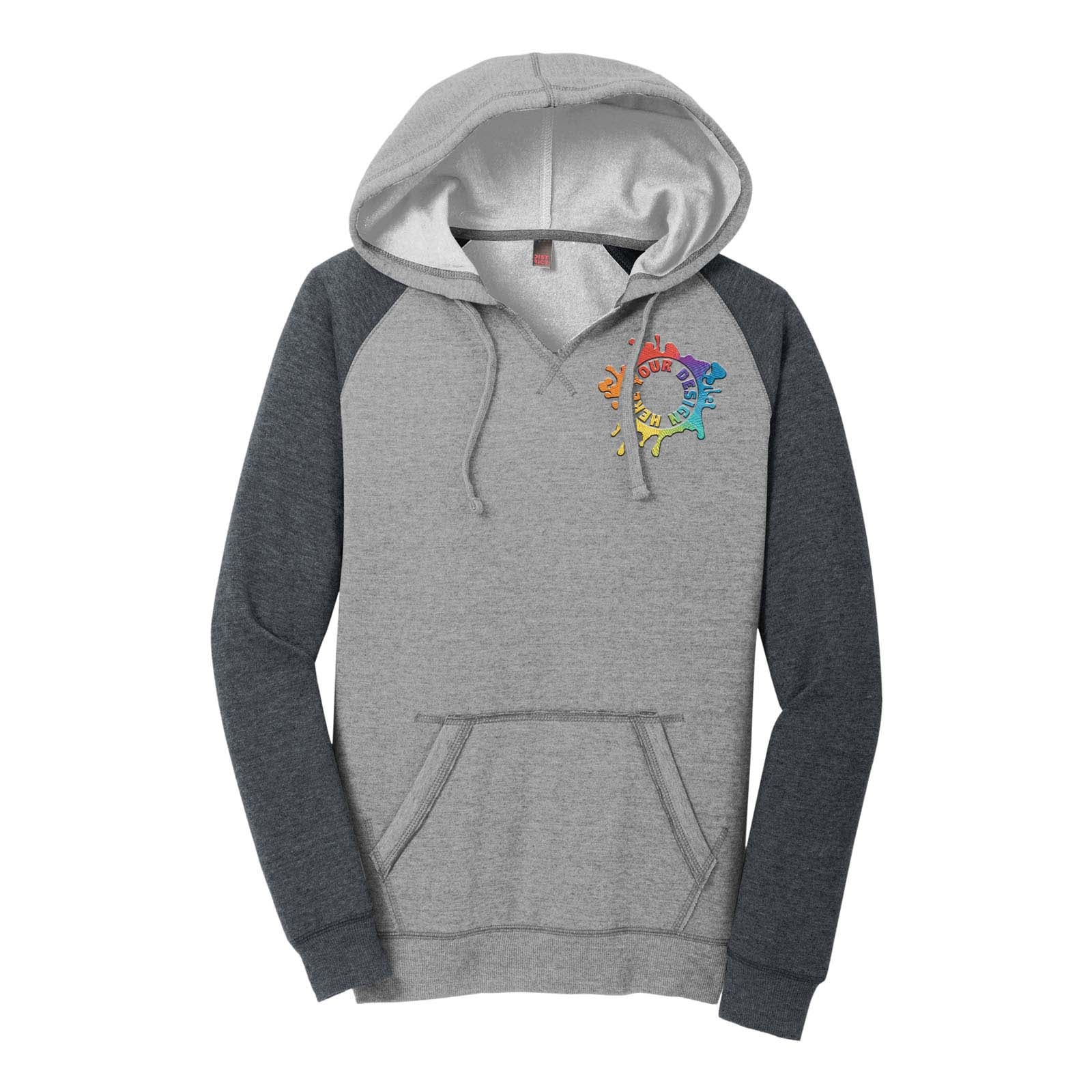 Women's Lightweight Fleece Raglan Hoodie Embroidery - Mato & Hash