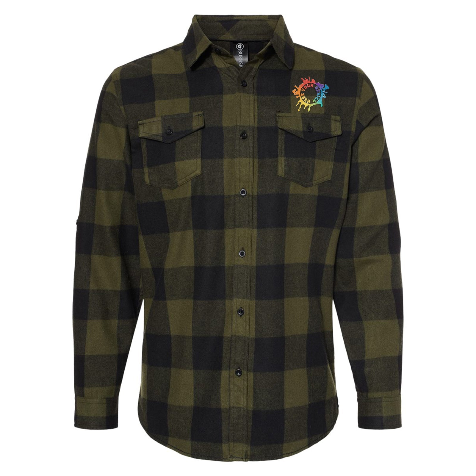 Yarn-Dyed Long Sleeve Flannel Shirt Embroidery - Mato & Hash