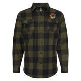 Yarn-Dyed Long Sleeve Flannel Shirt Embroidery