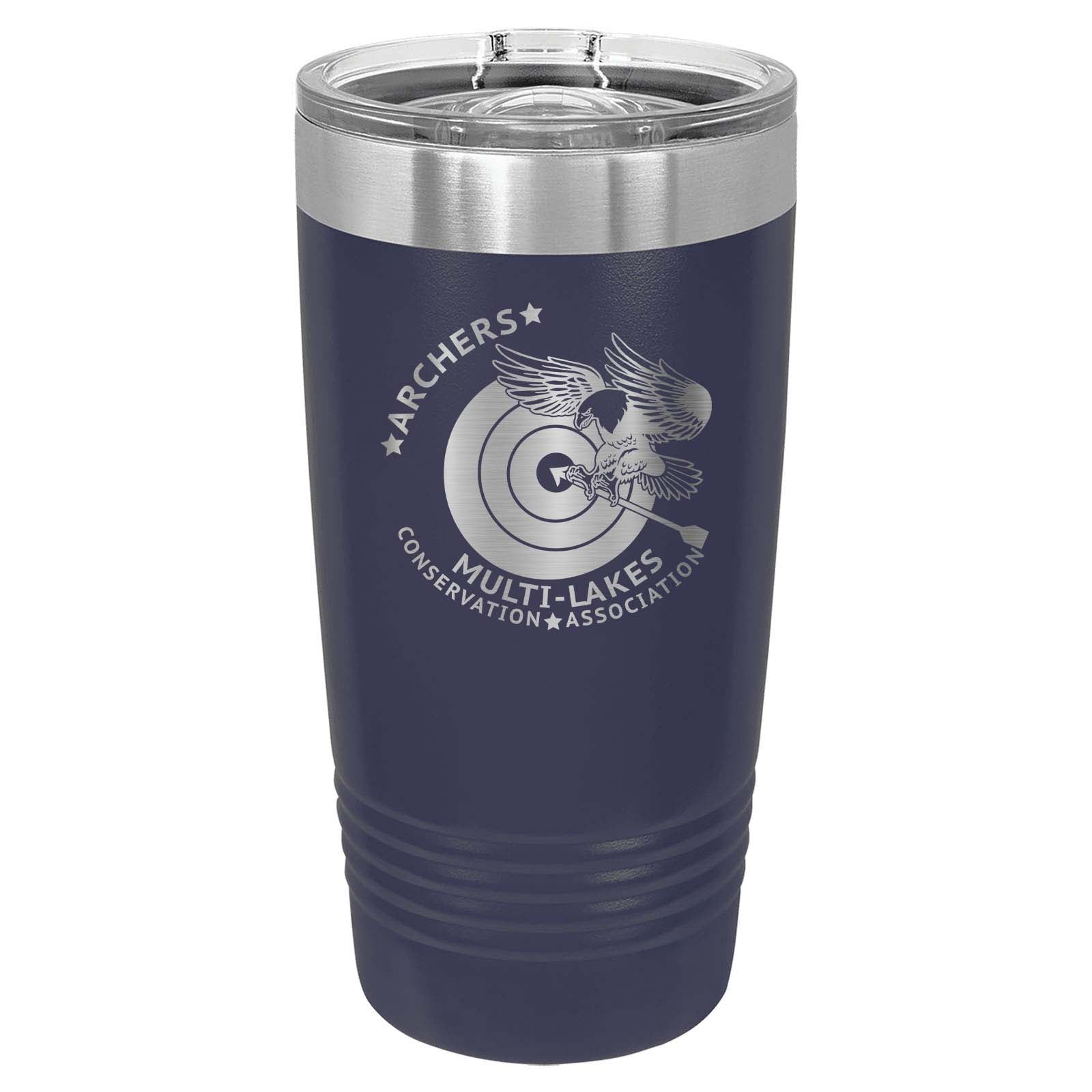 Multi-Lakes Laser Engraved 20oz Tumbler with Sliding Lid