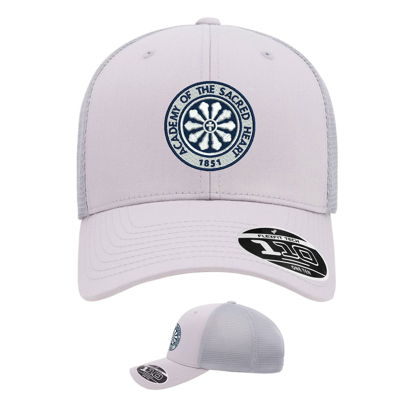 ASH -  Embroidered Rose Window Flexfit Adjustable Trucker Cap