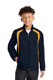 Sport-Tek® Youth Colorblock Raglan Jacket Embroidery