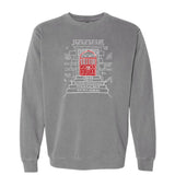 New City School - Red Door Print  - Comfort Colors Crewneck Sweatshirt