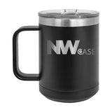 Nationwide Case Laser Engraved 15oz Mug with Sliding Lid