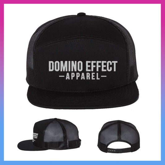 Domino Effect Apparel - Puff Embroidered Richardson 7-Panel Trucker Cap