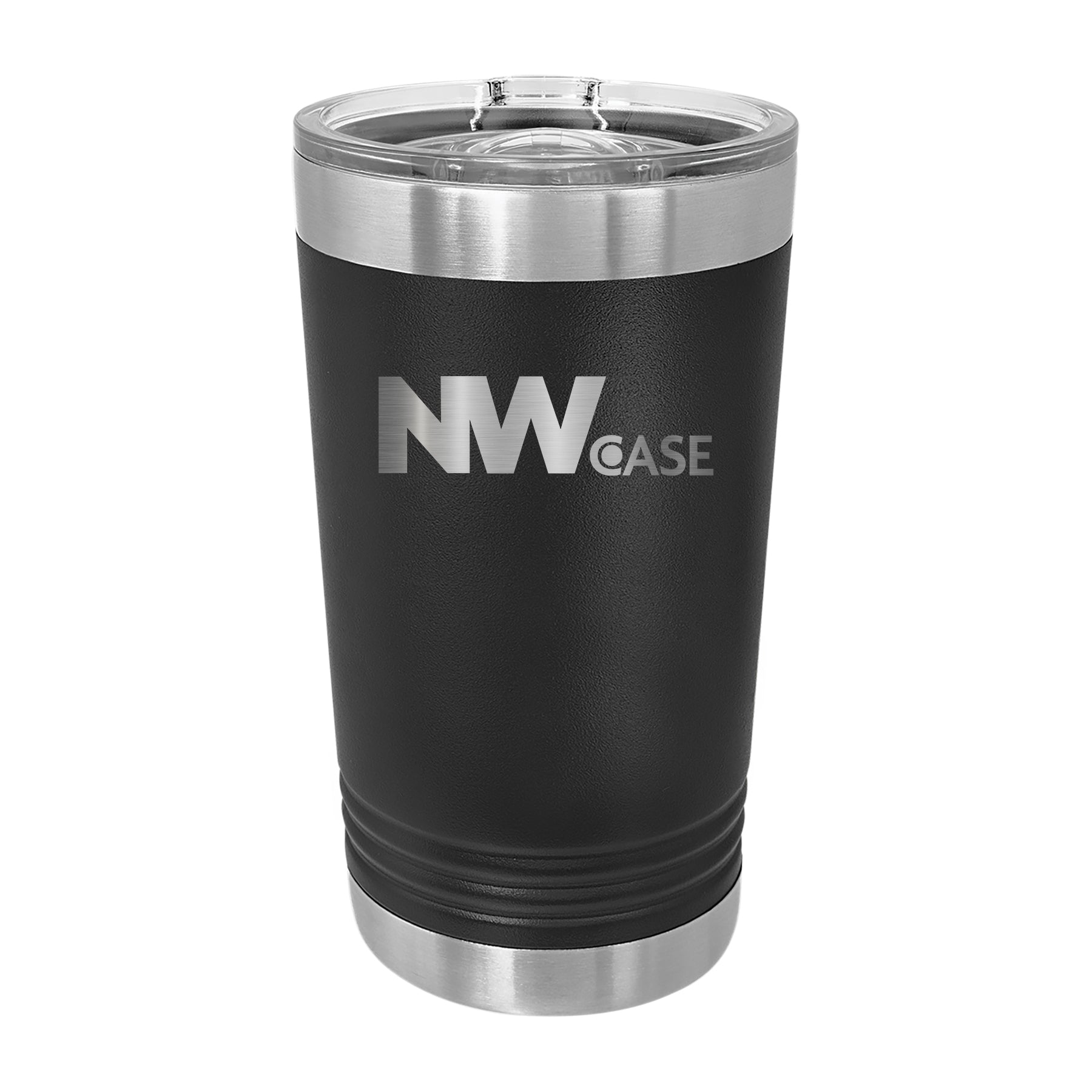 Nationwide Case Laser Engraved 16oz Pint with Sliding Lid