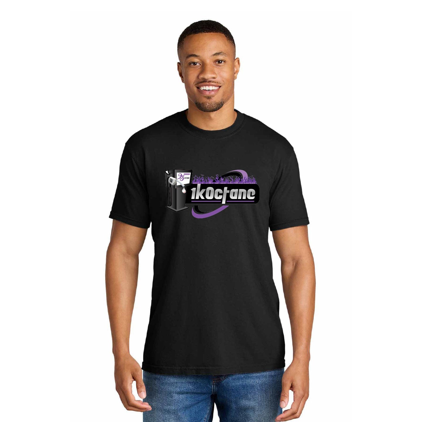 1KOctane - Purple Flames - Comfort Colors Heavyweight Tee