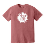 New City School - Circle  logo Print  - Comfort Colors Unisex Garment-Dyed Heavyweight  T-Shirt