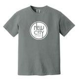 New City School - Circle  logo Print  - Comfort Colors Unisex Garment-Dyed Heavyweight  T-Shirt