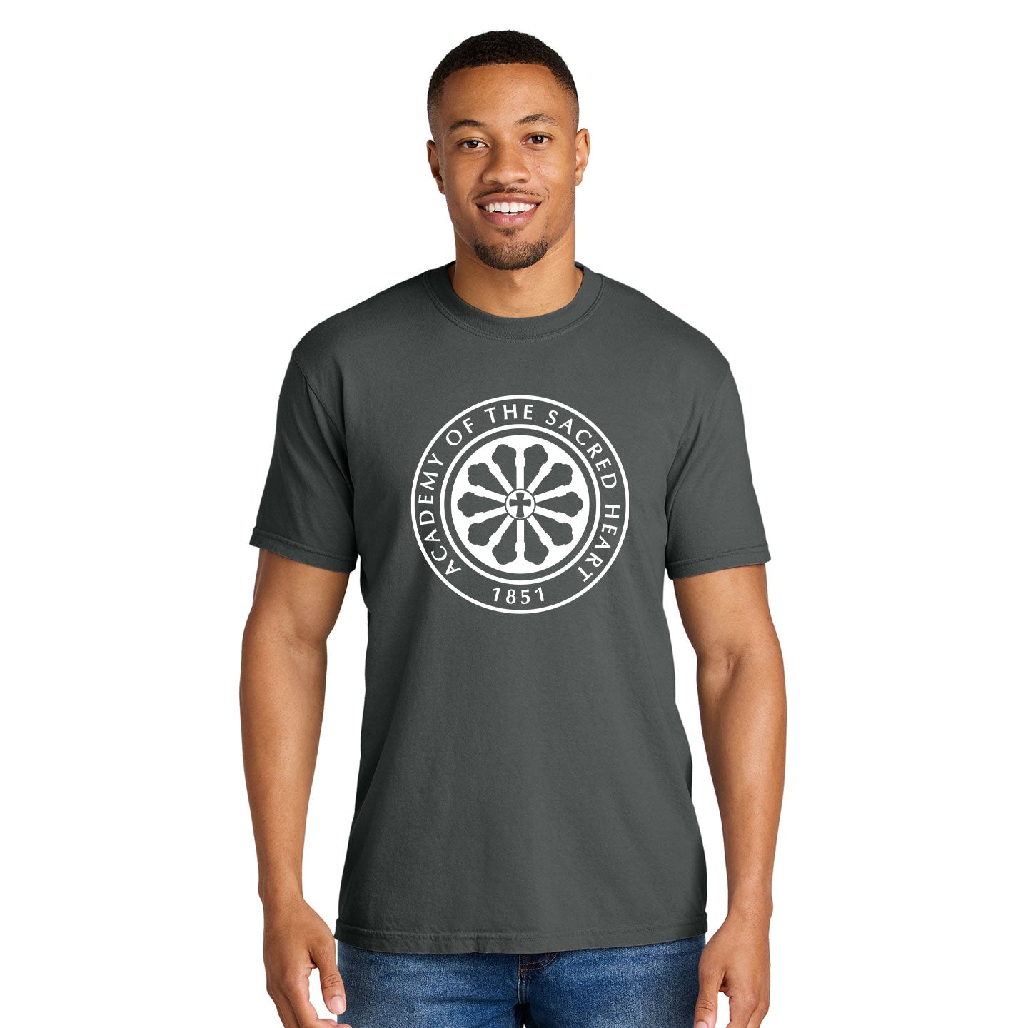 ASH - Printed Rose Window Unisex Comfort Colors Heavyweight Cotton Tee