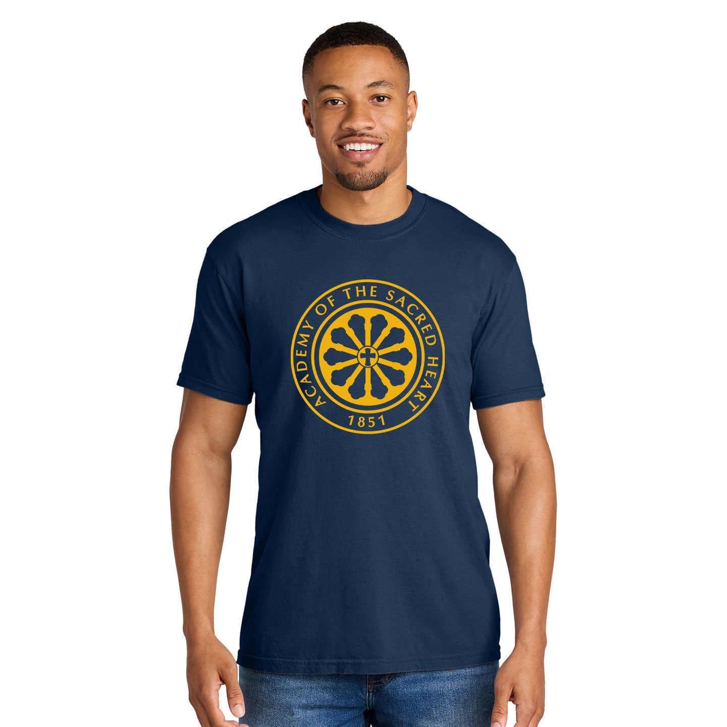 ASH - Printed Rose Window Unisex Comfort Colors Heavyweight Cotton Tee