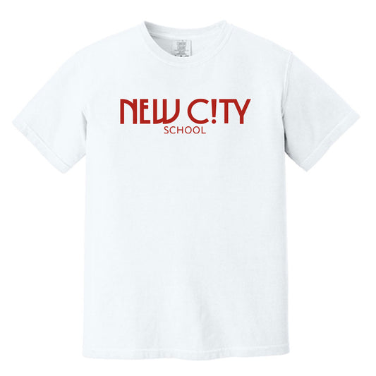 New City School - New City Wordmark  - Comfort Colors Unisex Garment-Dyed Heavyweight  T-Shirt