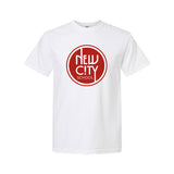 New City School - Circle  logo Print  - Comfort Colors Unisex Garment-Dyed Heavyweight  T-Shirt