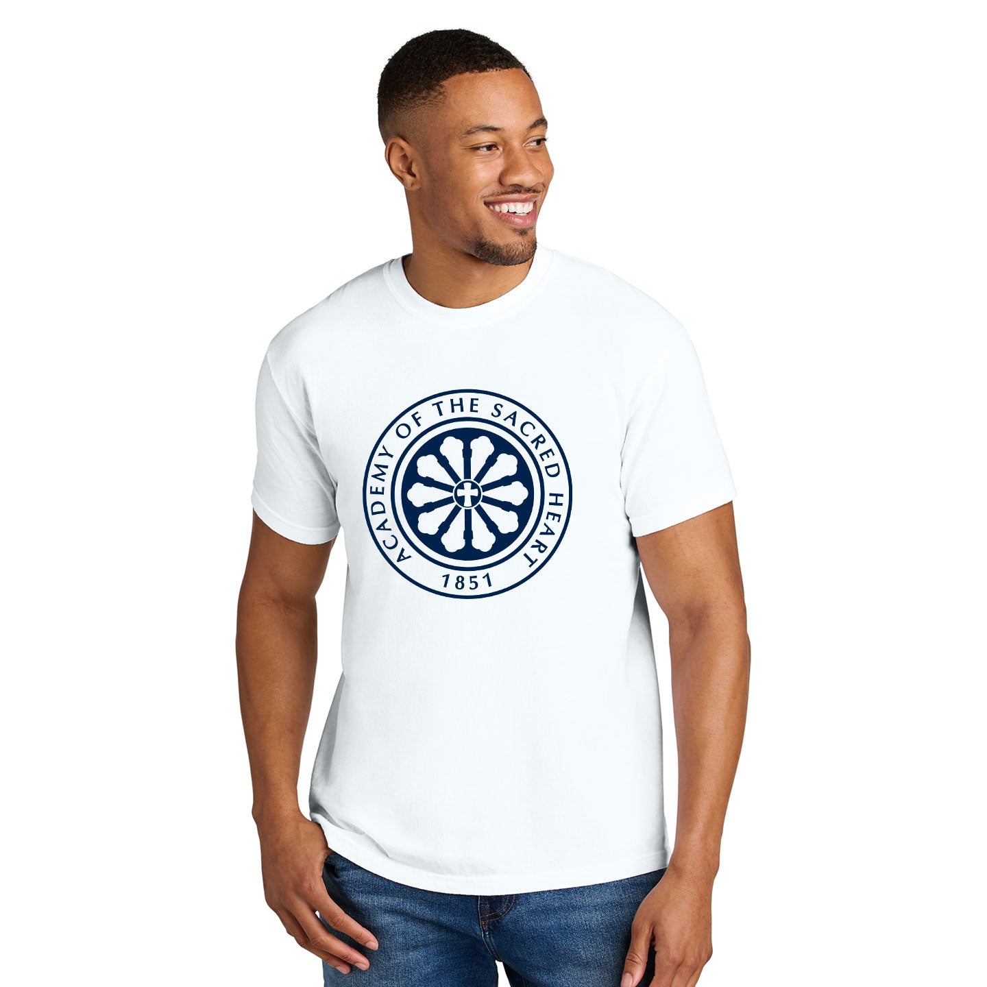 ASH - Printed Rose Window Unisex Comfort Colors Heavyweight Cotton Tee