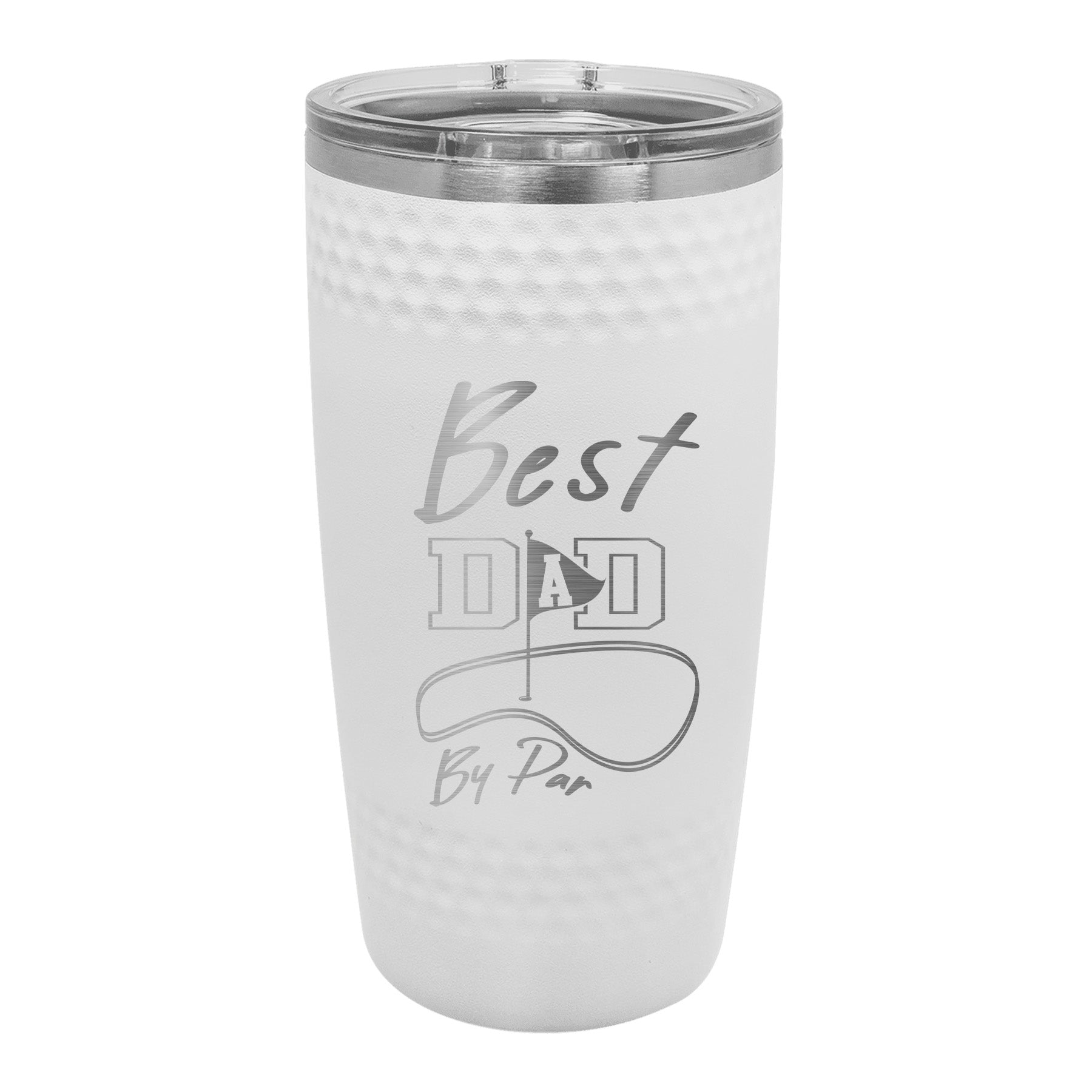 Golfer's Engraved Polar Camel 20 oz. White Dimpled Tumbler