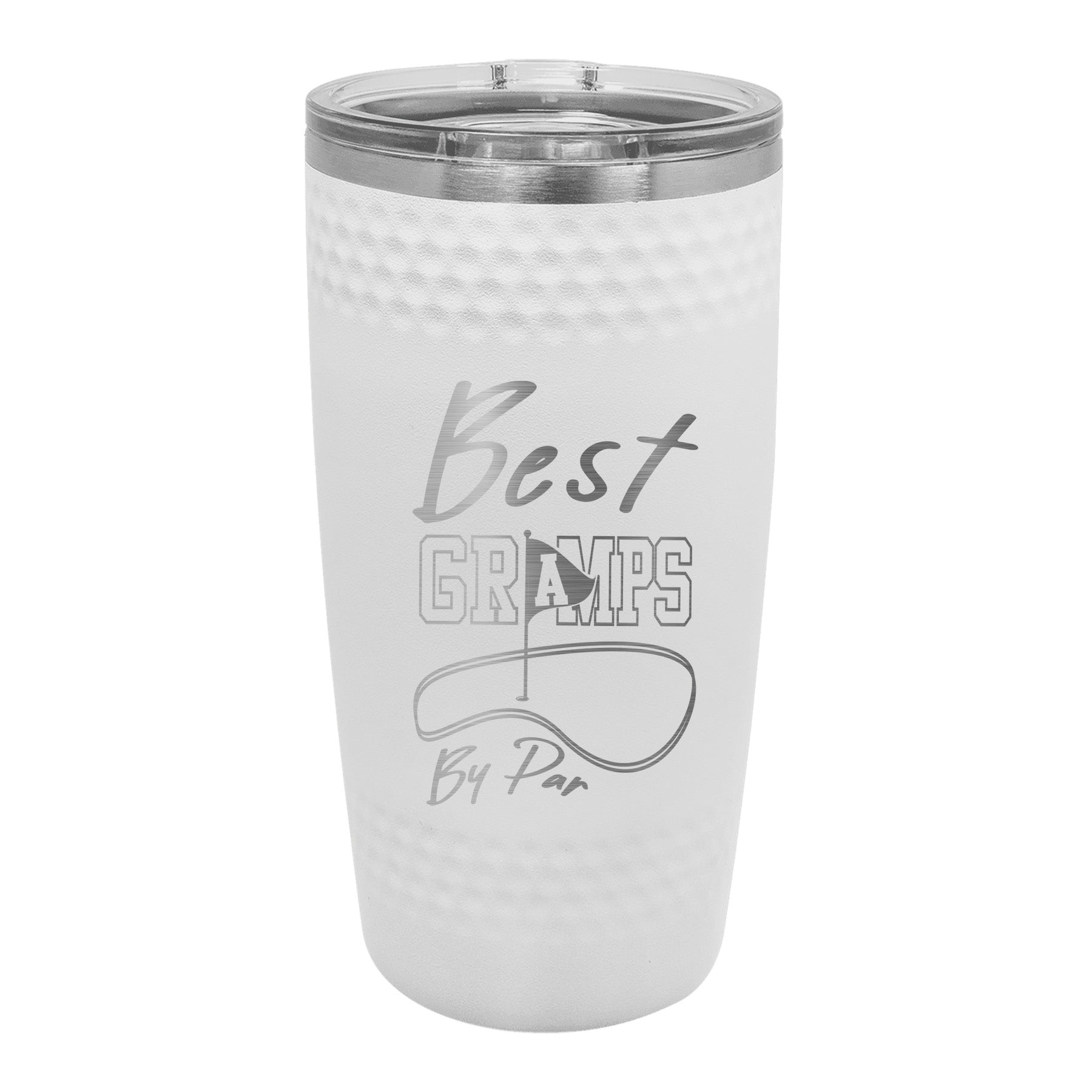 Golfer's Engraved Polar Camel 20 oz. White Dimpled Tumbler