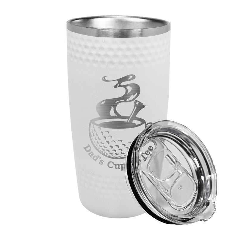 Golfer's Engraved Polar Camel 20 oz. White Dimpled Tumbler