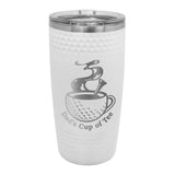 Golfer's Engraved Polar Camel 20 oz. White Dimpled Tumbler