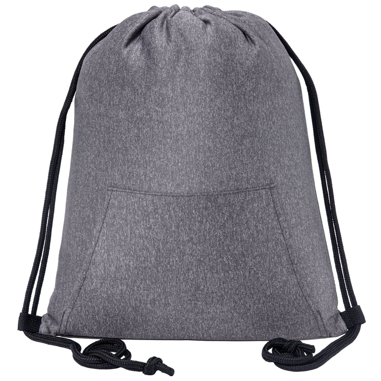 Custom Mélange Drawstring Gym Bag With Quick-Access Pocket