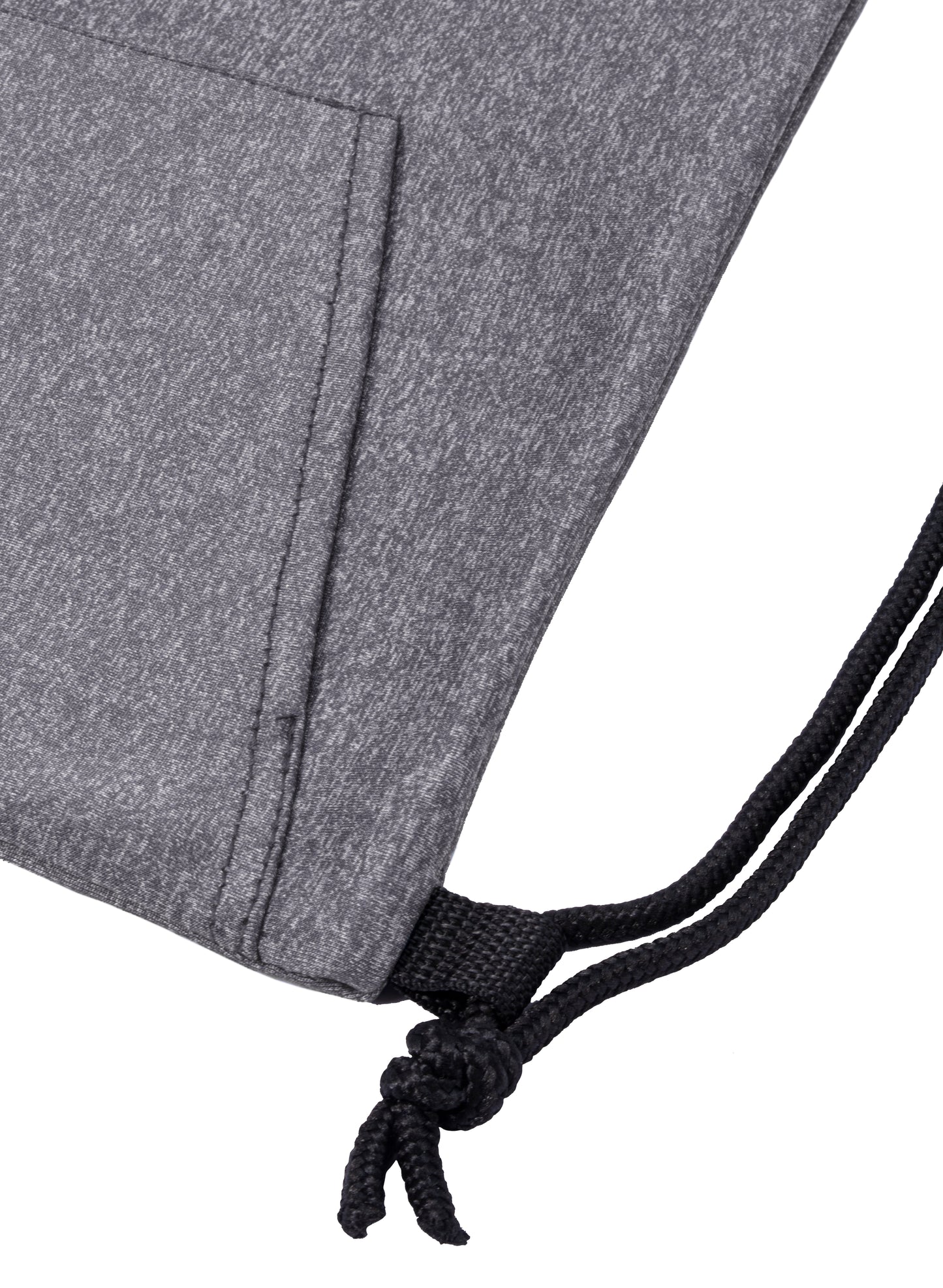 Custom Mélange Drawstring Gym Bag With Quick-Access Pocket