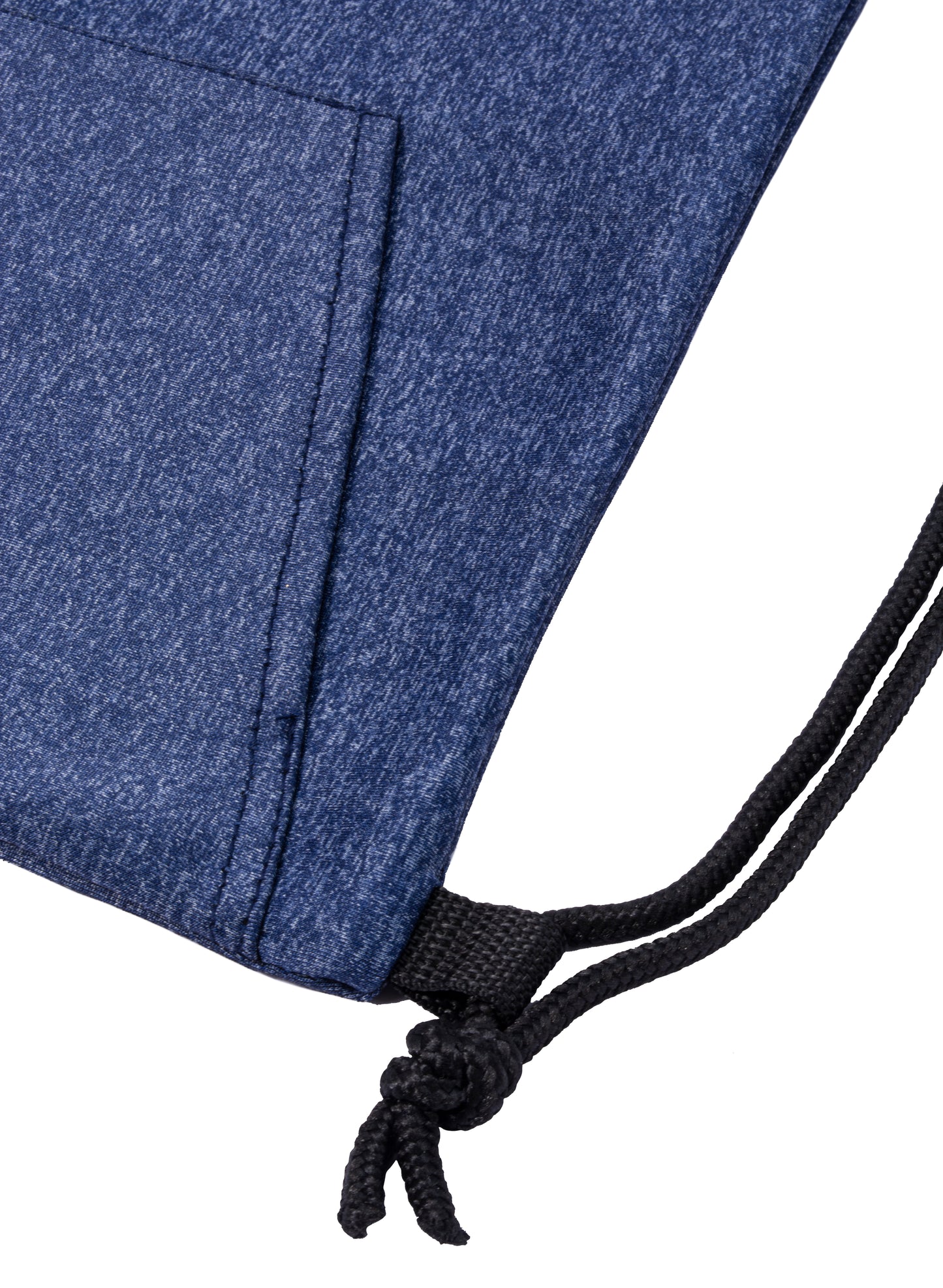 Custom Mélange Drawstring Gym Bag With Quick-Access Pocket