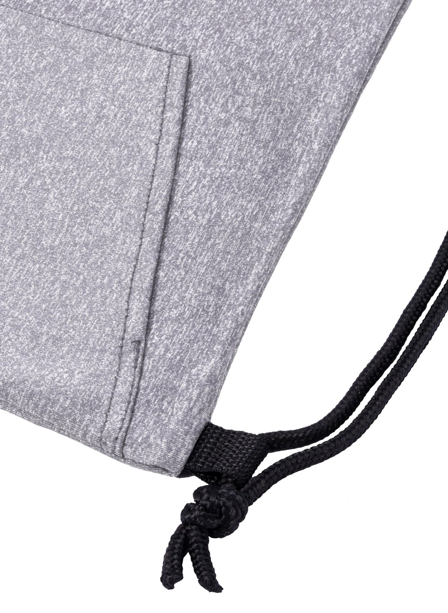 Custom Mélange Drawstring Gym Bag With Quick-Access Pocket
