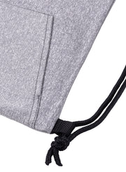 Embroidery Mélange Drawstring Gym Bag With Quick-Access Pocket