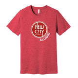 New City School - Alumni Circle Logo  - Bella + Canvas Unisex Cotton/Polyester Blend T-Shirt - Printed