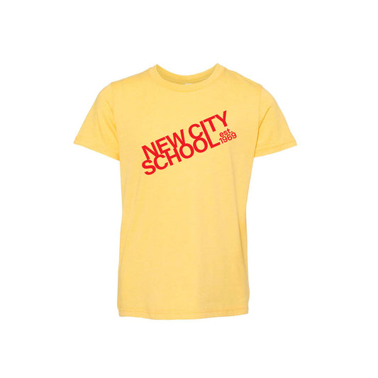 New City School - Diagonal - Bella + Canvas Youth Cotton/Polyester Blend T-Shirt