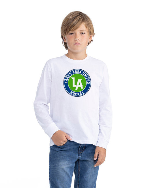 Lakes United Hockey Youth Long Sleeve 100% Cotton Shirt Printed