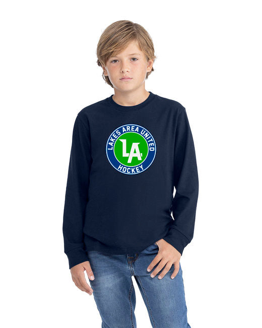 Lakes United Hockey Youth Long Sleeve 100% Cotton Shirt Printed