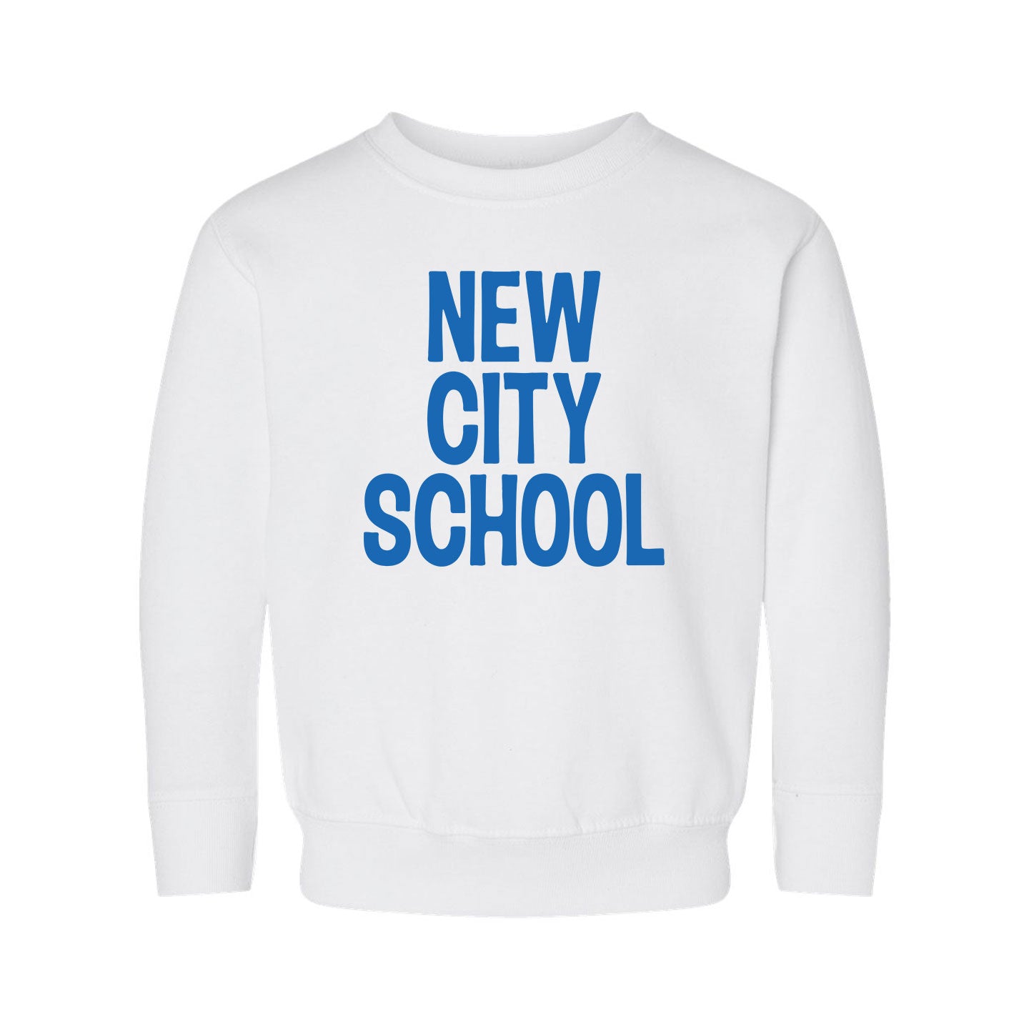 New City School - Stacked - Rabbit Skins Toddler Fleece Crewneck Sweatshirt