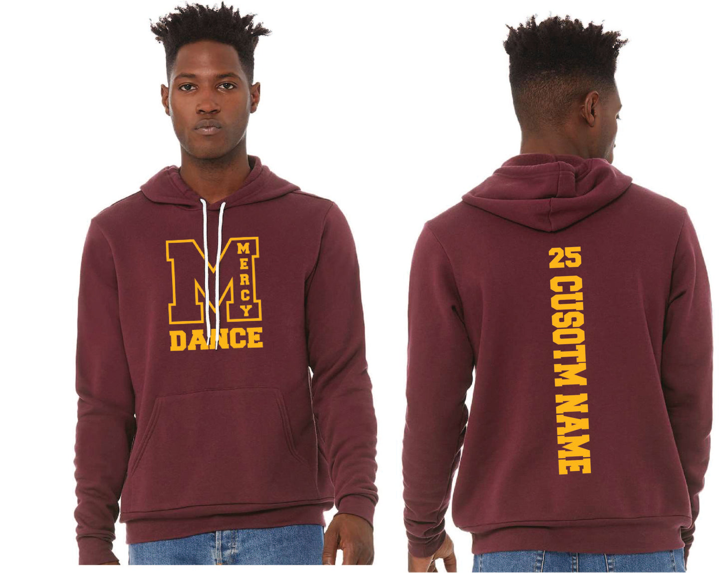 Mercy Dance - Bella + Canvas Sponge Fleece Pullover Hoodie With Custom Name