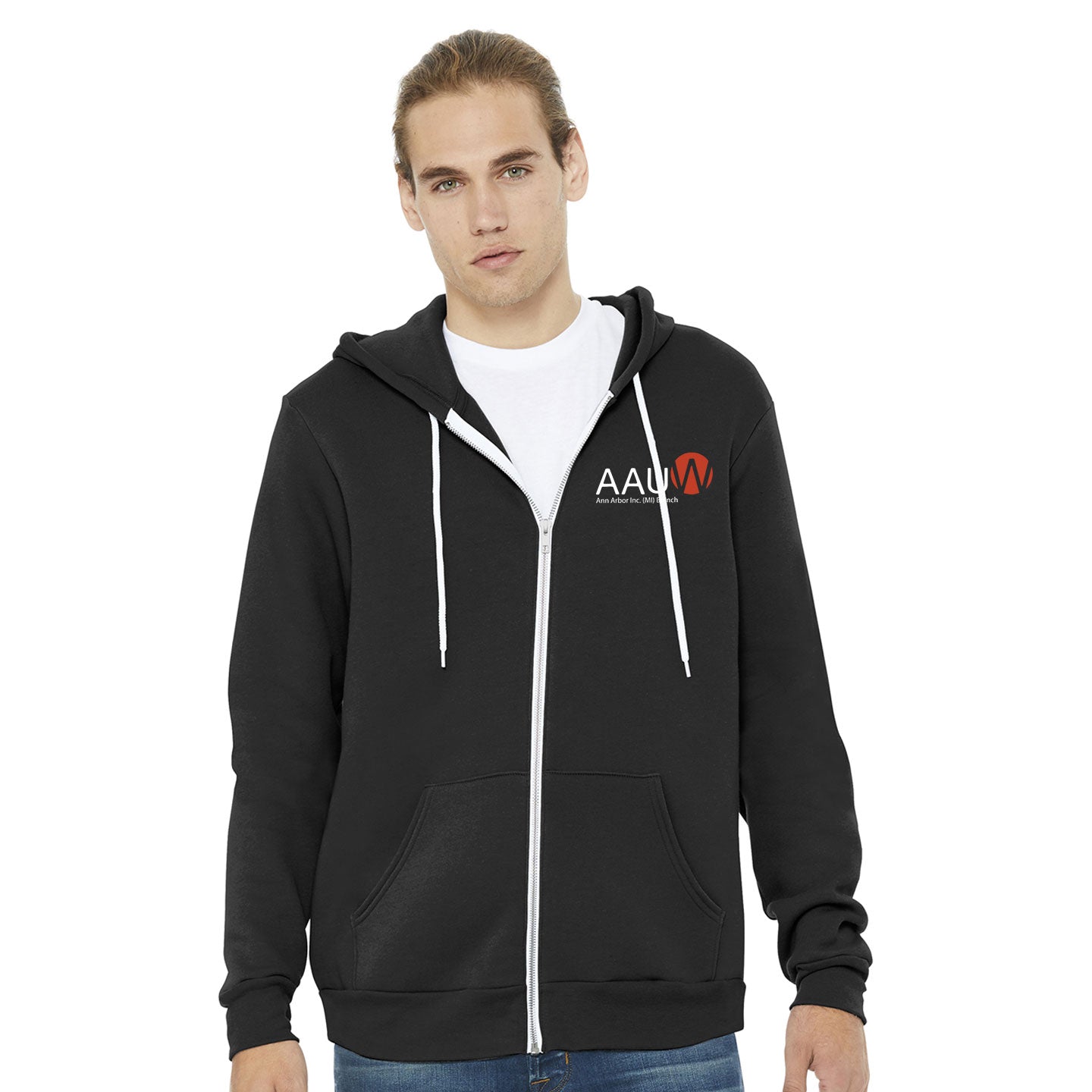 AAUW - Printed Bella+Canvas Unisex Sponge-Fleece Zip Hoodie