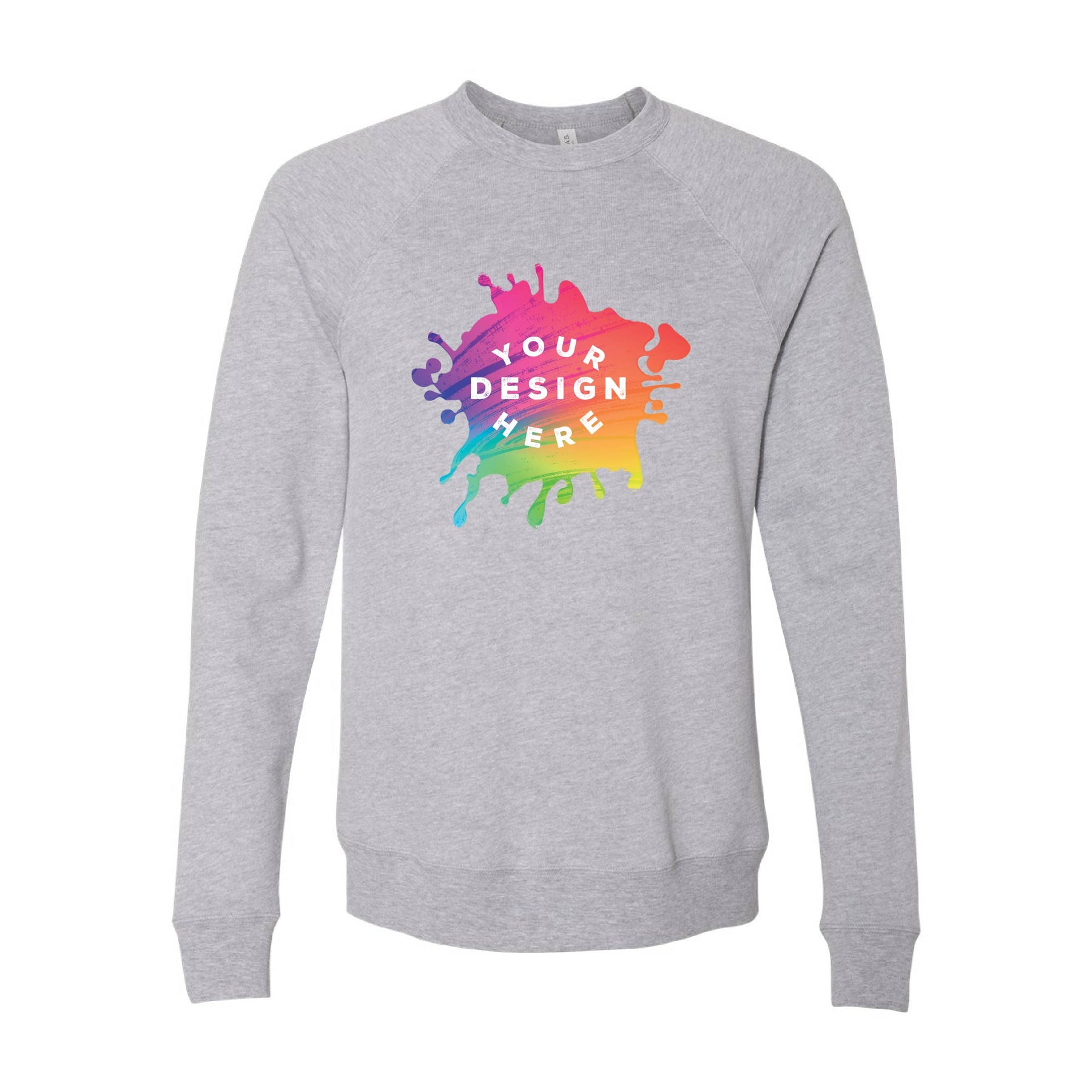 Bella + Canvas Unisex Cotton/Polyester Fleece Raglan Crewneck Sweatshirt