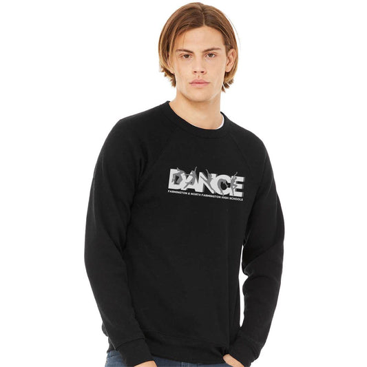 Farmington Hills High School Dance Program - Unisex Cotton/Polyester Fleece Raglan Crewneck Sweatshirt