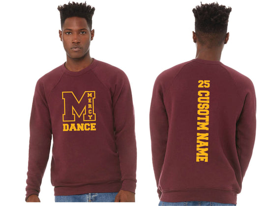 Mercy Dance - Bella + Canvas Unisex Cotton/Polyester Fleece Raglan Crewneck Sweatshirt With Custom Name