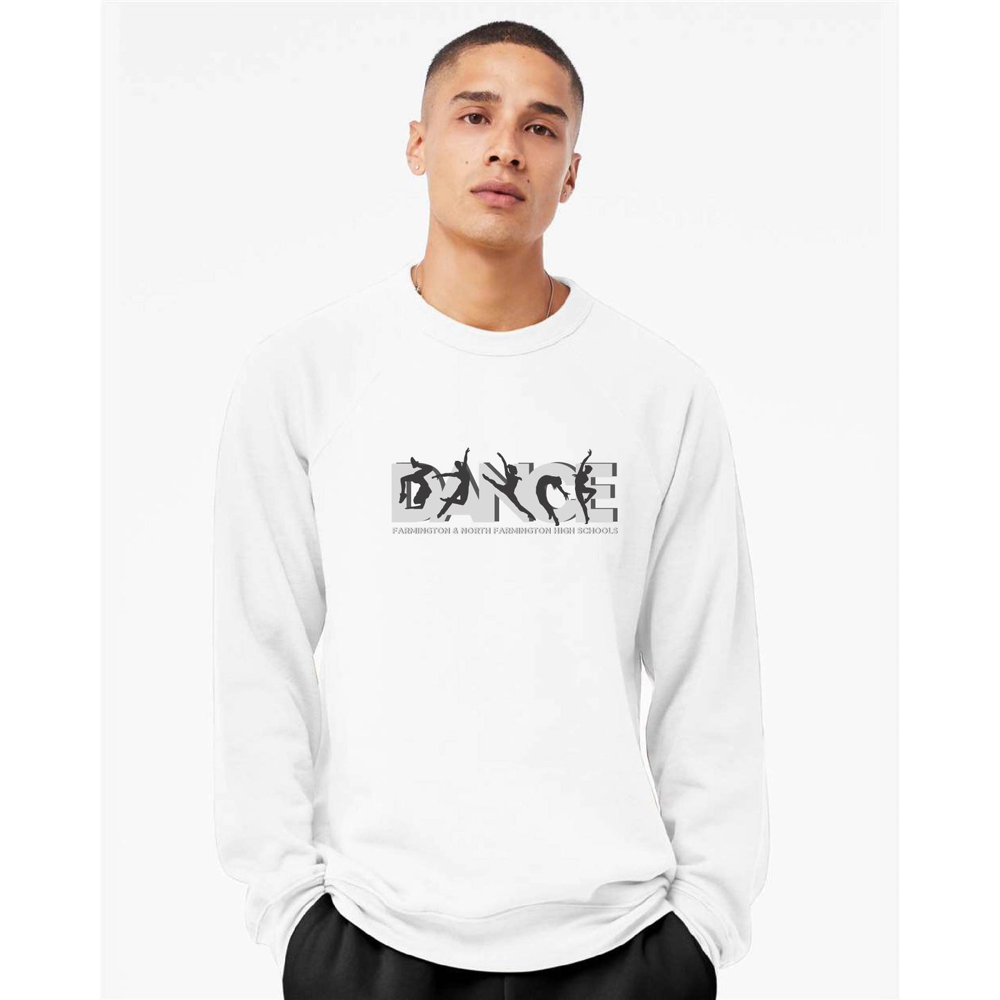 Farmington Hills High School Dance Program - Unisex Cotton/Polyester Fleece Raglan Crewneck Sweatshirt
