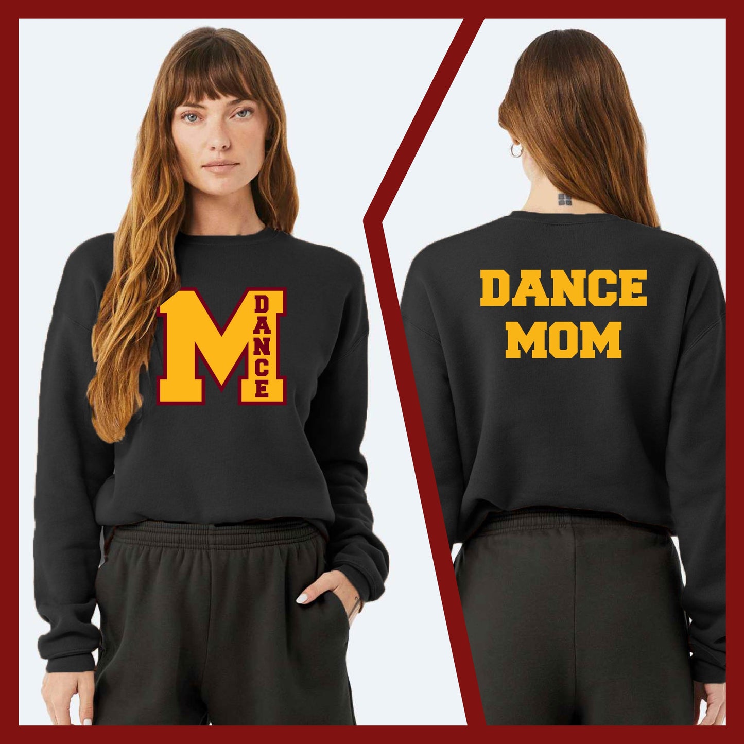 Mercy Varsity Dance - MOM/DAD Bella+Canvas Unisex Drop Shoulder Sweatshirt (Double Sided)